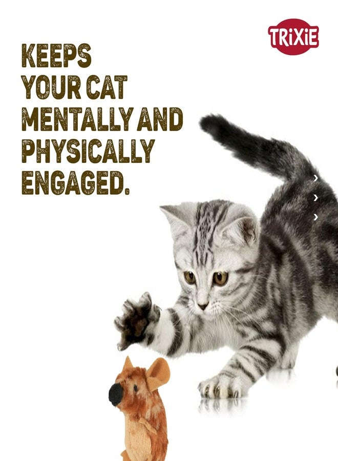 TRIXIE Plush Mouse Cat Toy for Indoor Cats | Soft Catnip Toy Made of Polyester | Interactive Cat Play Toy for Fun, Exercise & Mental Stimulation - 8 cm - Image 3